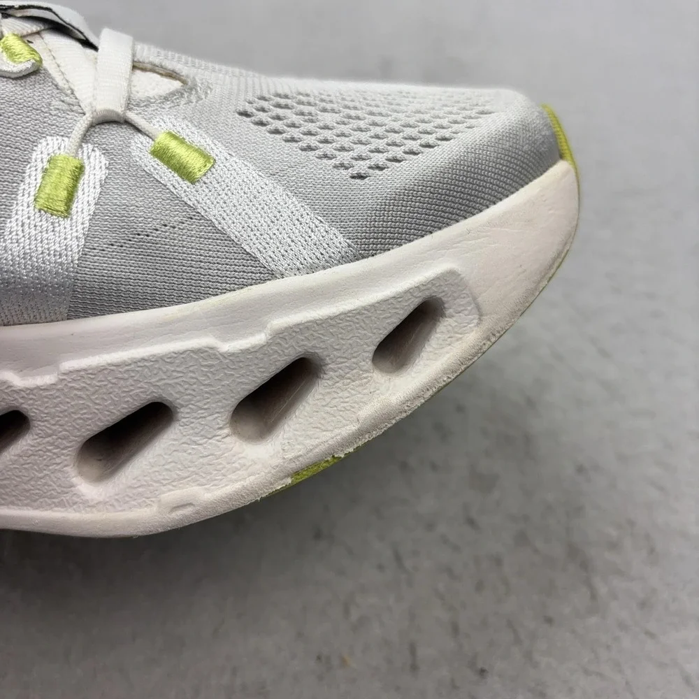 On Cloudsurfer Shoes Womens Size 9 Gray Lime CloudTec Running Sneakers Athletic